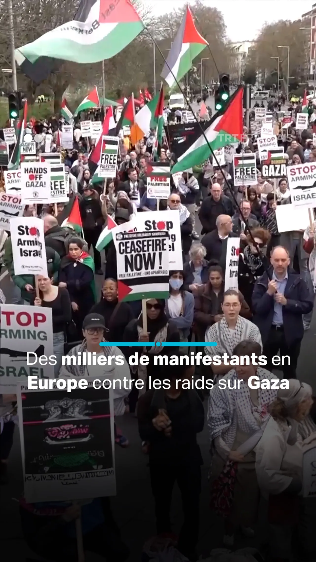 Des milliers de manifestants en Europe contre les raids sur Gaza